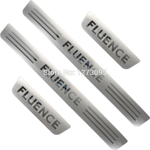 For Renault Fluence 2012-2019 2020 Stainless Door Sill Scuff Plate Kick Guard Pedal Threshold Bar Protector Trim Car Accessories