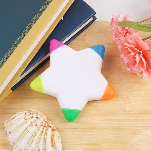 Effomeet(Effomeet) Colorful Highlighter 1PCS Star Highlighter Colour Markers Pens For Colouring and Study Supplies (Star)