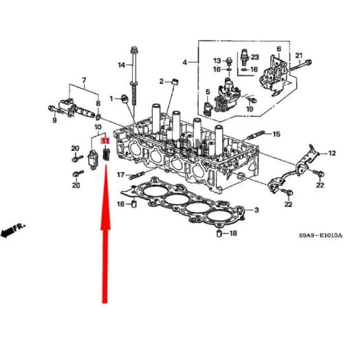 Cylinder head filter 2013-Hon daA CCO RDC IVI CCR VCR OSS TOU REL EME NTE LYS ION ODY SSE YSP IRI ORS TRE AM filter assembly
