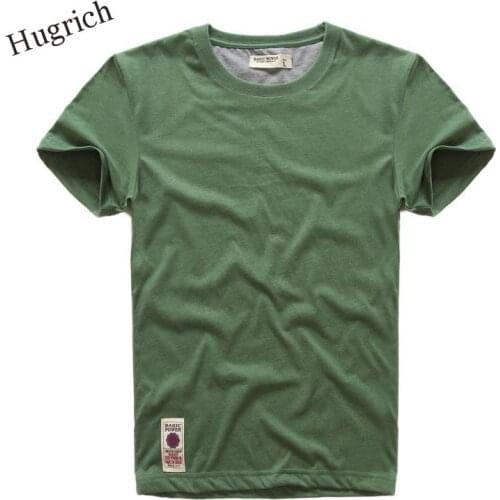 Hot sale New short sleeve men solid t-shirt o-neck soft solid cotton elastic breathable men half-sleeved t-shirt 4 Color