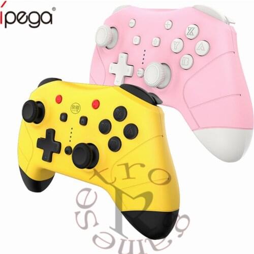 For NS Nintend Switch Pro NFC Game Pad Wireless Bluetooth Controller Remote Gamepad for Console Joystick PC Yellow Pink