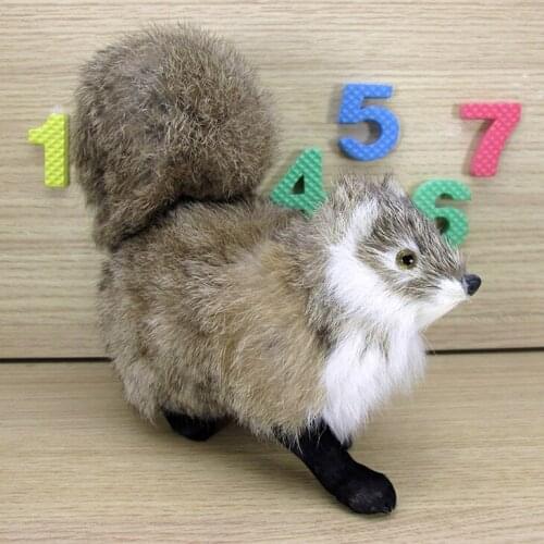 Simulation Squirrel toy polyethylene & furs natural colour standing Squirrel model gift about 21x7x16cm 0824