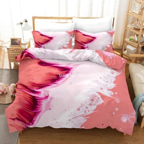 Rainbow Marble Print Print Bedding Set Abstract Art Quilt Cover Pillow Cover Queen King Multi-Size Children Adult Bed Cover