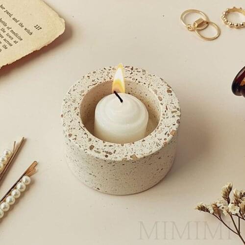 Round Concrete Candle Jar Silicone Mold Round Candle Holder Mini Flower Pot Plaster Cement Epoxy Jewelry Storage Dish Mold