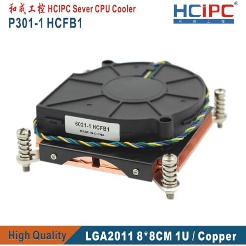 HCIPC P301-1 HCFB1 LGA2011 Square 80*80MM CPU Cooler,Computer Heatsink, CPU Fans, 1U Slim Copper CPU Cooler, , Cooling Fan