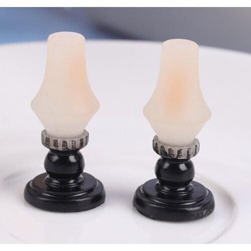 1:12 Scale Dollhouse Miniature Candlesticks Doll House Accessories Furniture Toy White Candles Doll House Decoration