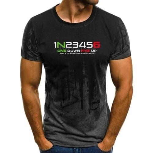 Men Clothing Fashion Short Sleeve Tshirt Hip Hop 1N23456 Funny Printed Motorcycle Cotton Funny splash-ink Printed T Shirt Men Y
