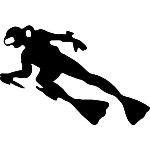 Sticker decal vinyl window bike laptop diving diver scuba dive 15x10cm