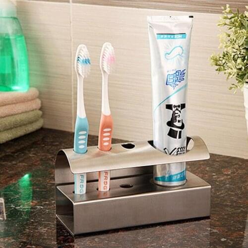 Newest Creative stainless steel toothbrush holder storage rack wash toothbrush holder