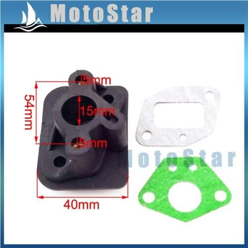 Plastic Intake Inlet Manifold Gasket For 2 Stroke 33cc 43cc 49cc Engine Goped Scooter Cat Eye Pocket Bike Kids Moto