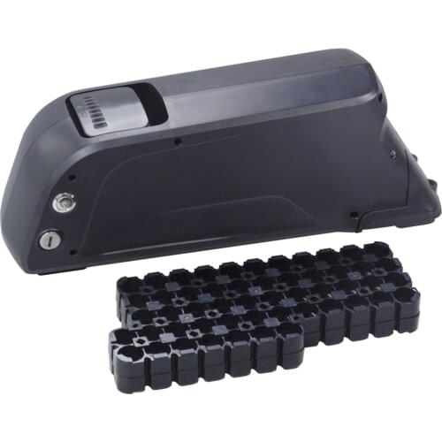 Atlas 36v 48V 52V down tube plastic case for 50pcs 52pcs 18650 cells shark style battery box