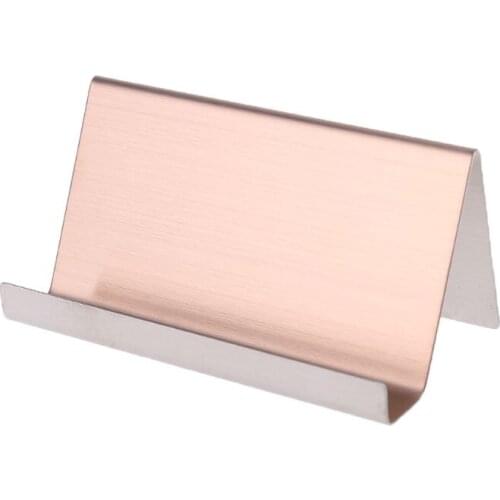 Durable Stainless Steel Business Name Card Holder Display Stand Rack Desktop Organizer