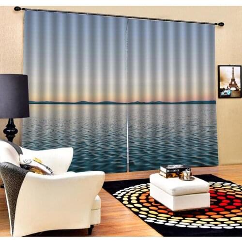Lake curtains Luxury Blackout 3D Window Curtain For Living Room landscape curtains