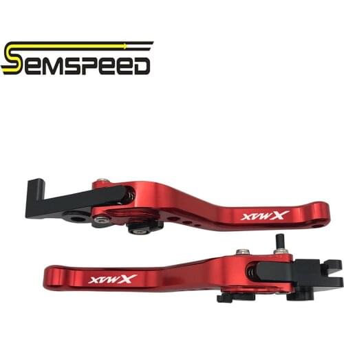 SEMSPEED CNC XMAX logo 2017-2019 2020 Motorcycle Short Adjustable Brake Clutch Levers For Yamaha XMAX300 XMAX250 XMAX125 XMAX400