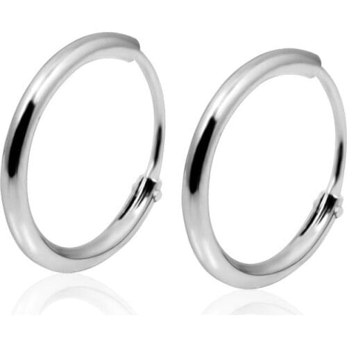 Bold 925 Sterling Silver Hoop Earrings For Women Men Thicker Than Normal Round Circle Earrings Hoops Ear Rings Earings Jewelry