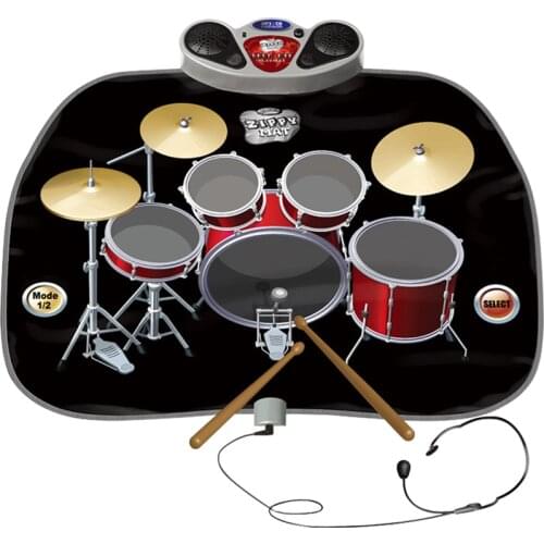 Foldable Electric Music Mat Baby Early Education Music Drum Jazz Drums Carpet for Boy Birthday Gift Interactive Music Toys