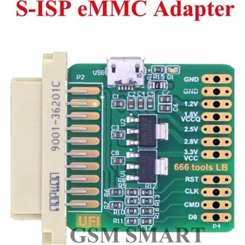 SMART S-ISP eMMC Adapter for UFI BOX,Easy Jtag,Remove BGA 254, 710 out of line, out of line, read and write disconnect, error