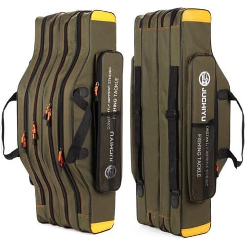 Outdoor 3/4 Layer Fishing Bags 80-120CM Waterproof Fishing Tackle Bag Carp/Sea Fishing Rod Bag Pole Storage Reel Lure Tool Case