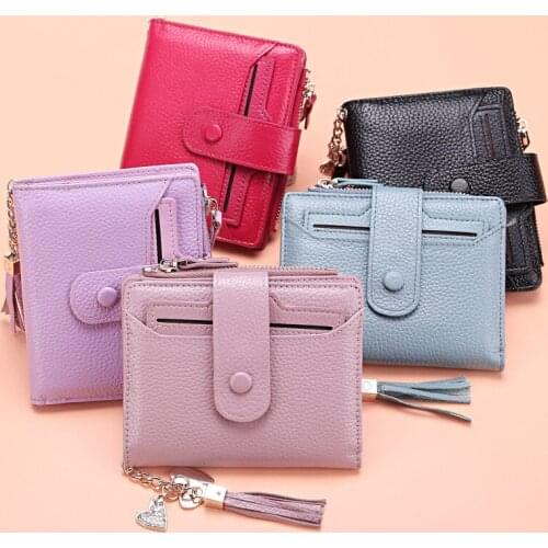 Fashion Short Wallet Bag for Women Clutch Bags Cute Korean Card Holder Female Folding Small Coin Purse