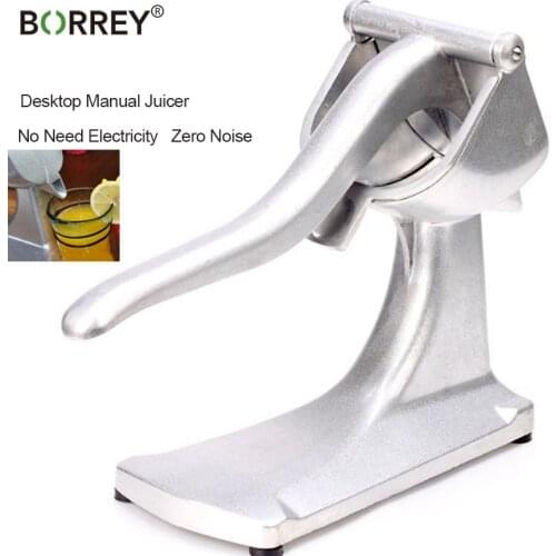 BORREY Aluminum Alloy Fruits Squeezer Manual Hand Press Juicer Citrus Orange Squeezer Lemon Pomegranate Fruit Pressing Machine