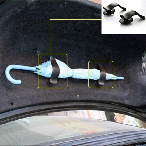2PCS Car Rear Trunk Umbrella Rack Holder Universal Fit Auto Vehicle Umbrella Hanger Hook