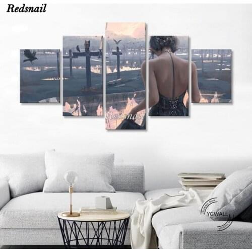 Ghost Blade Bare Shoulders Women 5 Pieces diy diamond painting 5D Full Diamond embroidery mosaic Home Decor puzzle MM108