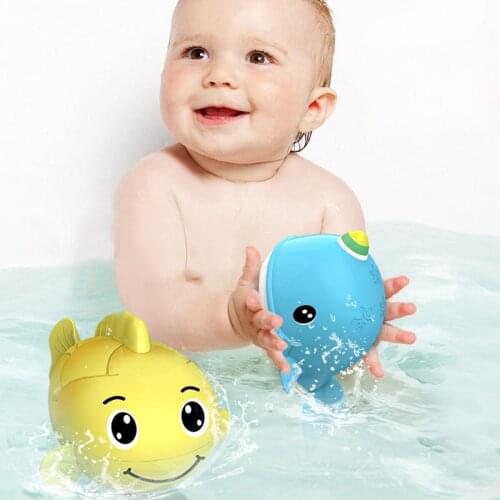 BalleenShiny Baby Bath Toys for boy Cute Cartoon Whale Baby Water Toy Infant Newborn Baby Swimming Toy Wound-up Chain Clockwork