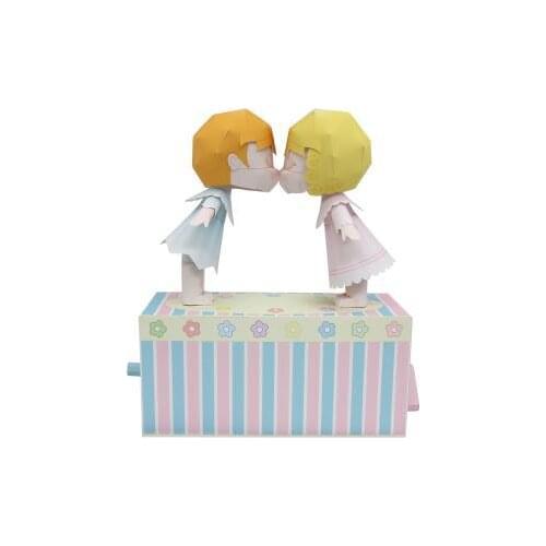 Kiss doll paper model toy child DIY kindergarten activity handmade origami paper handmade felt diy toys animals 5~7 Years