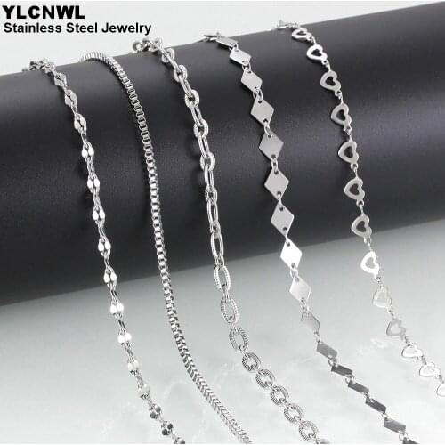 Never Fade Stainless Steel Women Girl Chain Necklaces Thin Design Fashion Charm Ladies Jewelry Birthday Gift