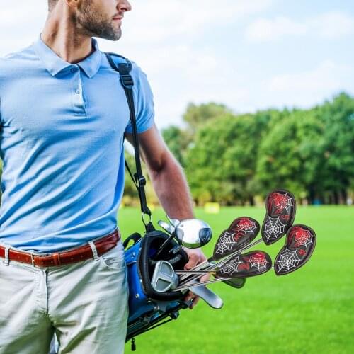 11 Piece Golf Headcover Leather PU Iron Club Covers Putters Golfer Equipment