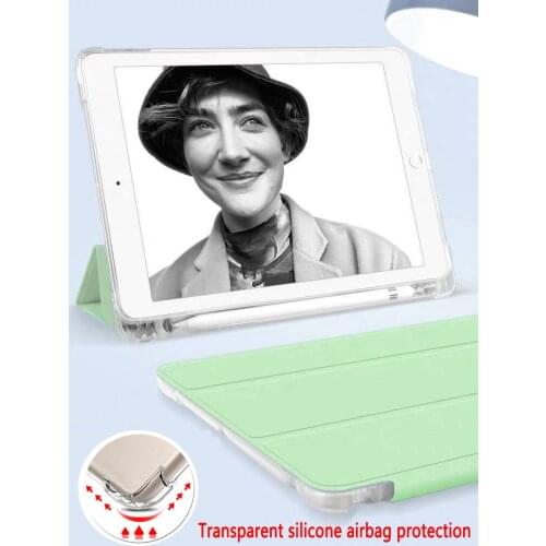 For iPad Case 2020 Air 4/3/2`Pro 11“10.9”10.5`10.2`9.7"7.9"inch Mini 1 2 3 4 5 Four-corner airbag Soft Cover Pencil Holder Case