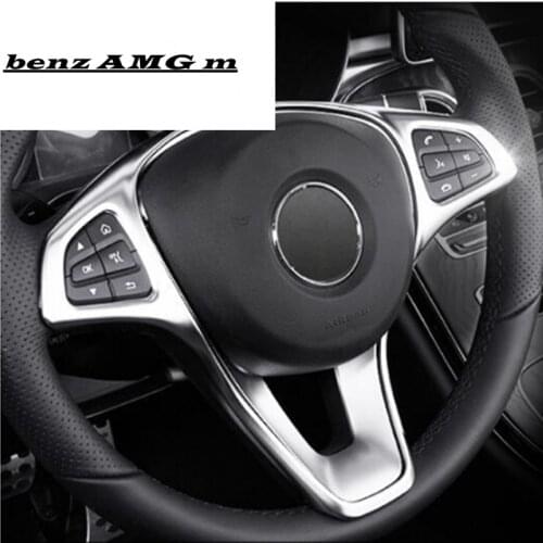 ABS Steering Wheel Button Frame Decoration Cover Trim Car Styling For Mercedes Benz C Class W205/E Class W213/GLC X253