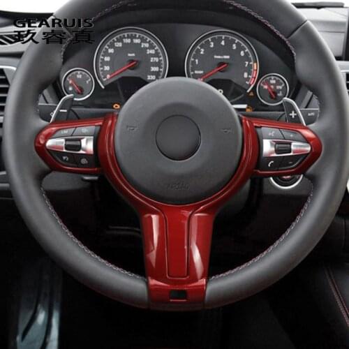 Car Steering Wheel Button Frame Decoration Cover Trim sports Style Stickers For BMW 1 2 3 4 Series F20 F21 F22 F32 F33 f06 M2 M3