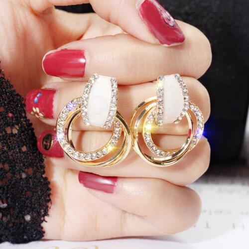 Exknl Fashion Ethnic Drop Earrings Women Boho Wedding Gold Color Korean Vintage Bohemian Dangle Earrings Jewelry Earrings 2019