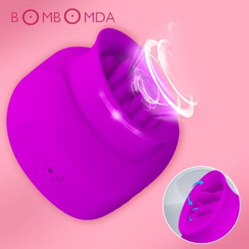 Femlae Masturbator Oral Nipple Licking Vibrator Sex Toys for Women 12 Speed Tongue Vibrator For Women Clitoris G spot Stimulator