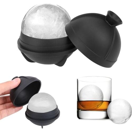 Whiskey Wine Cocktail Ice Cube Kitchen Tool Sphere Mould 3D Silicone Ice Hockey Mold DIY Tool Ice Ball Maker