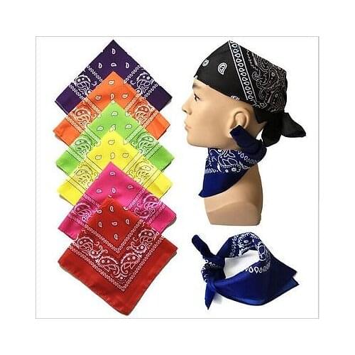 Focusnorm Fashion Men Women Baby Girl Ethnic Bandanas Silk scarves Scarf Headband Multifunction Headwear