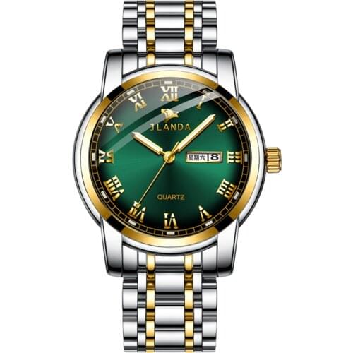 Hot 2021 Explosive High-end Fashion Mens and Womens Calendar Luminous Waterproof Watch Stainless Steel Business Quartz Watch