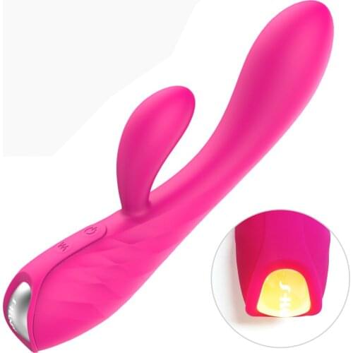 Adult Toys Dildo Vibrator Sex Toy 9 color LED atmosphere lamp Double Rod Double stimulationMasturbation Vibrator Utensils Adult