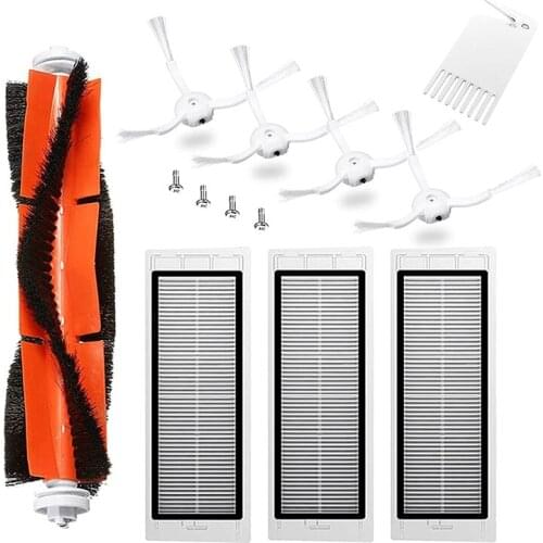 13Pack Accessories Kit For Xiaomi Roborock S50 S51 S55 S5 S6, Main Brush, Hepa Filter, Side Brush, Cleaner Tool