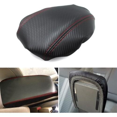 Carbon Texture Microfiber Leather Car Interior Center Armrest Box Cover Sticker Trim For Honda Civic 8th Gen Sedan 2006 - 2011