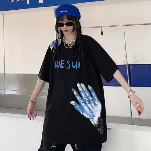 2021 summer short-sleeved T-shirt European and American punk hip-hop trendy brand half-sleeved mens and womens trendy T-shirt