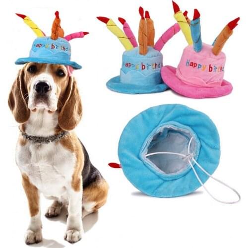 Cute Pet Hat For Dog Caps Birthday Cake Candle Design Birthday Party Pet Supplies Cat Puppy Headwear Adjustable Birthday Hat