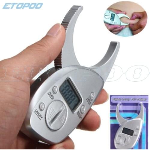 Body Fat Caliper Monitors Electronic Digital body fat analyzer + Tape Measure Pack Skin Muscle Tester digital adipometers