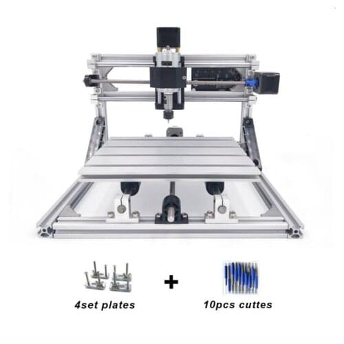 CNC 3018 Router Kit GRBL Control 3 Axis Plastic Acrylic PCB PVC Wood Carving Milling Engraving Machine, XYZ Working Area 300x180