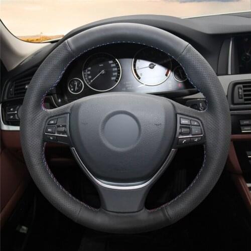 DIY Anti-Slip Wear-Resistant Steering Wheel Cover For BMW F10 F11 F07 F12 F13 F06 F01 F02 Car Interior Decoration