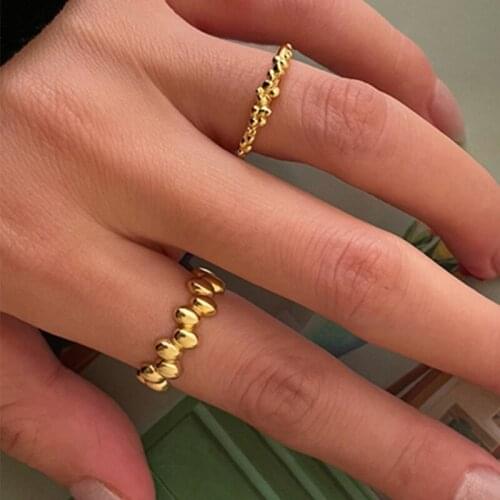 New Gothic Metal Knuckle Rings For Women Irregular Geometric Ring Vintage Women Party Jewelry Gift