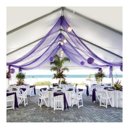 Organza 5mx1.35m Sheer Swag Fabric Wedding Party Drapes Backdrop Curtain Stand Arch Decoration Photo Booth Background 32 Colors