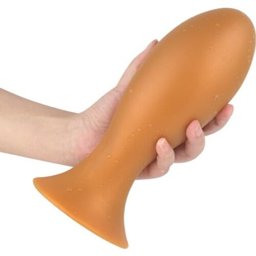 Oval Anal Anal Plug Soft liquid Silicone Super Thick Egg-shaped Dildo Anal Plug Fisting Stallion Masturbation Device Sex Product