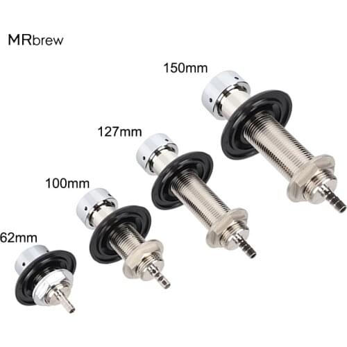 Beer Tap Faucet Shank With Nipple, Chrome Plate Brass, Draft Beer Dispensing Home brewing Beer Nipple Shank Assembly Tools